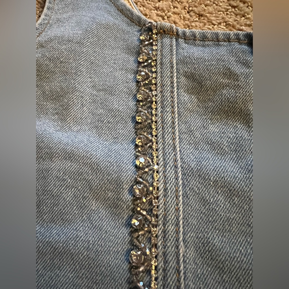 Stylish Blue Denim Women's Top - Picture 3 of 6